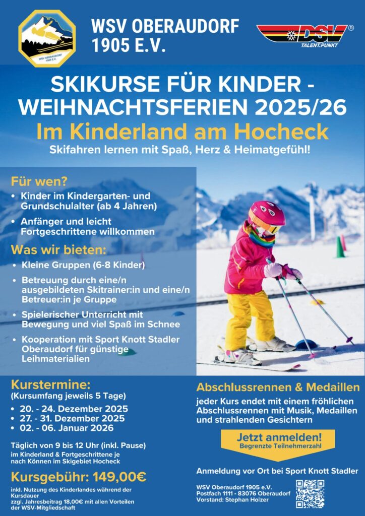 Skikurs im Winter am Hocheck